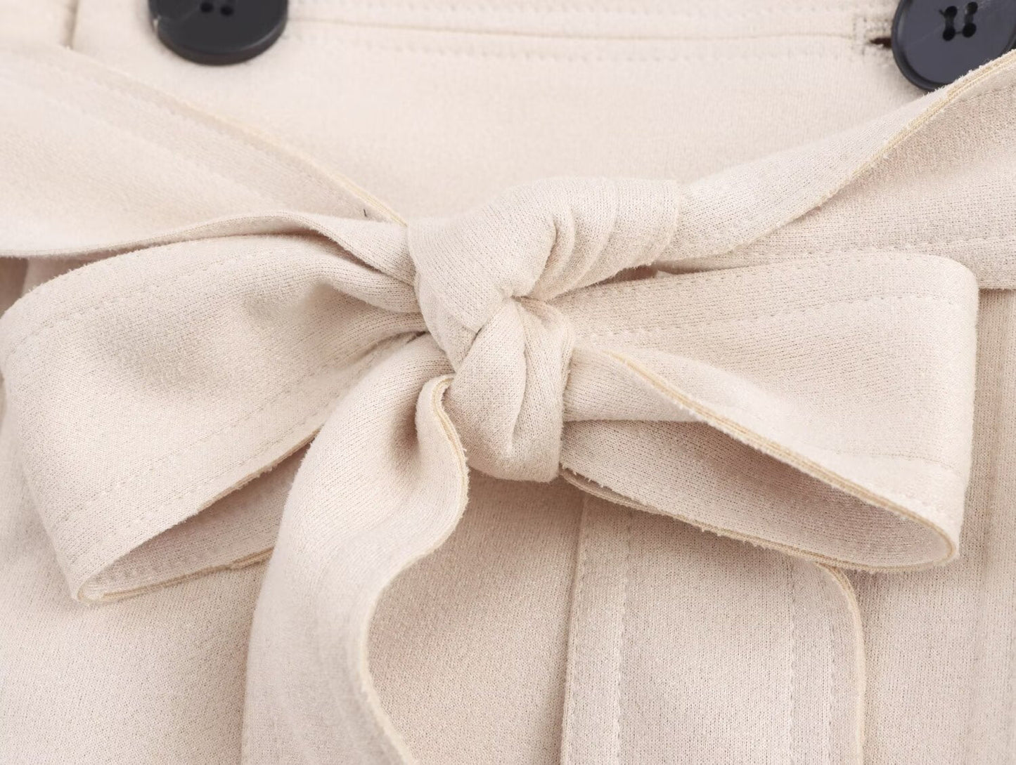 Suede Texture Effect Trench Coat