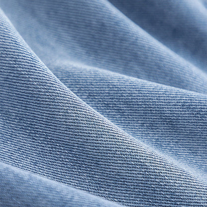 Veste en jean à revers et motif patchwork