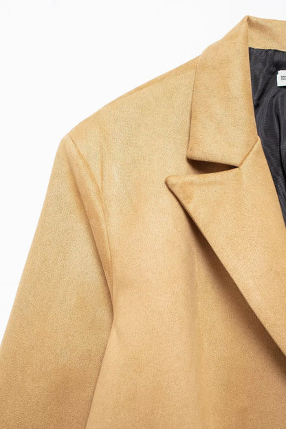Suede Long Trench Coat