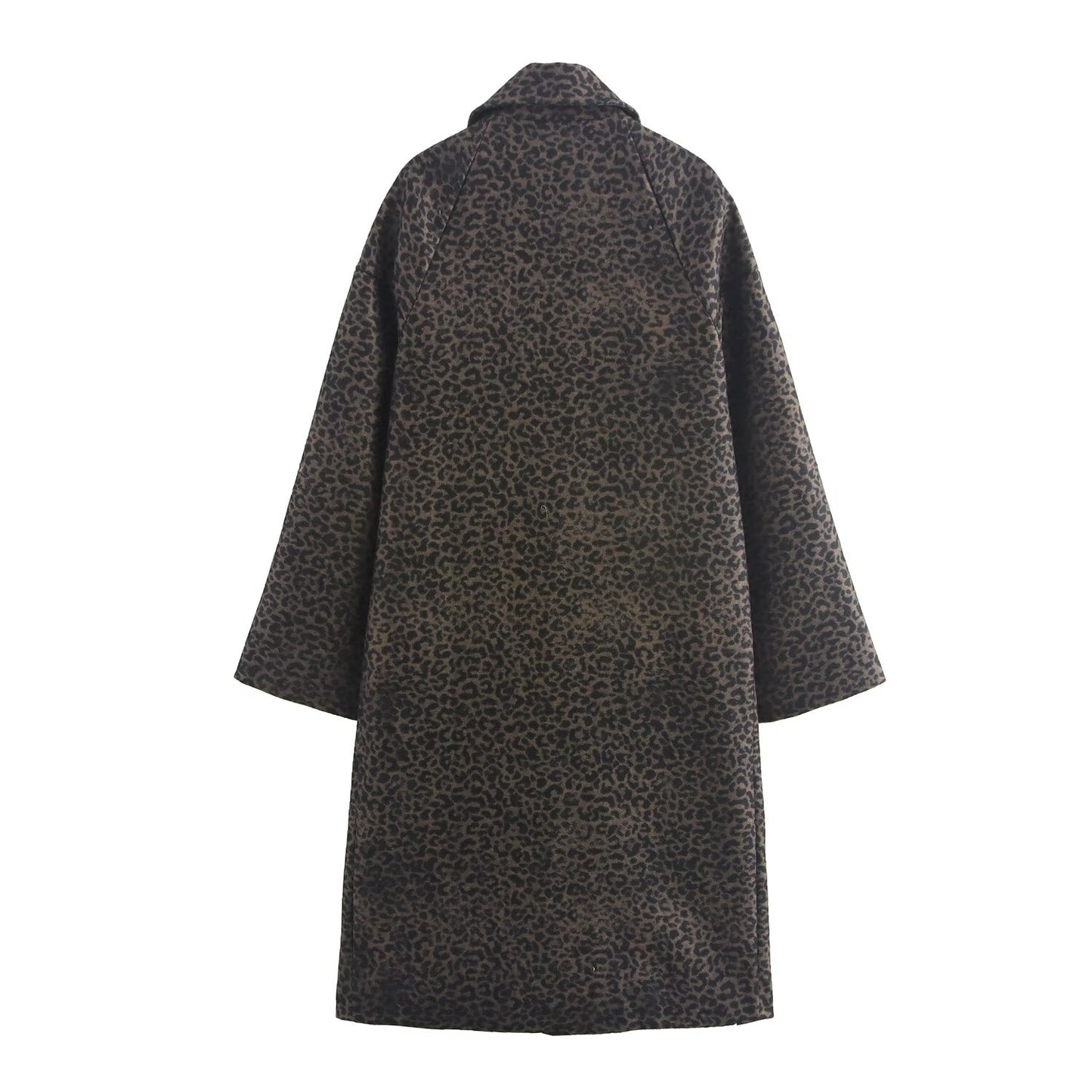 Leopard Print Office Overcoat Jacket