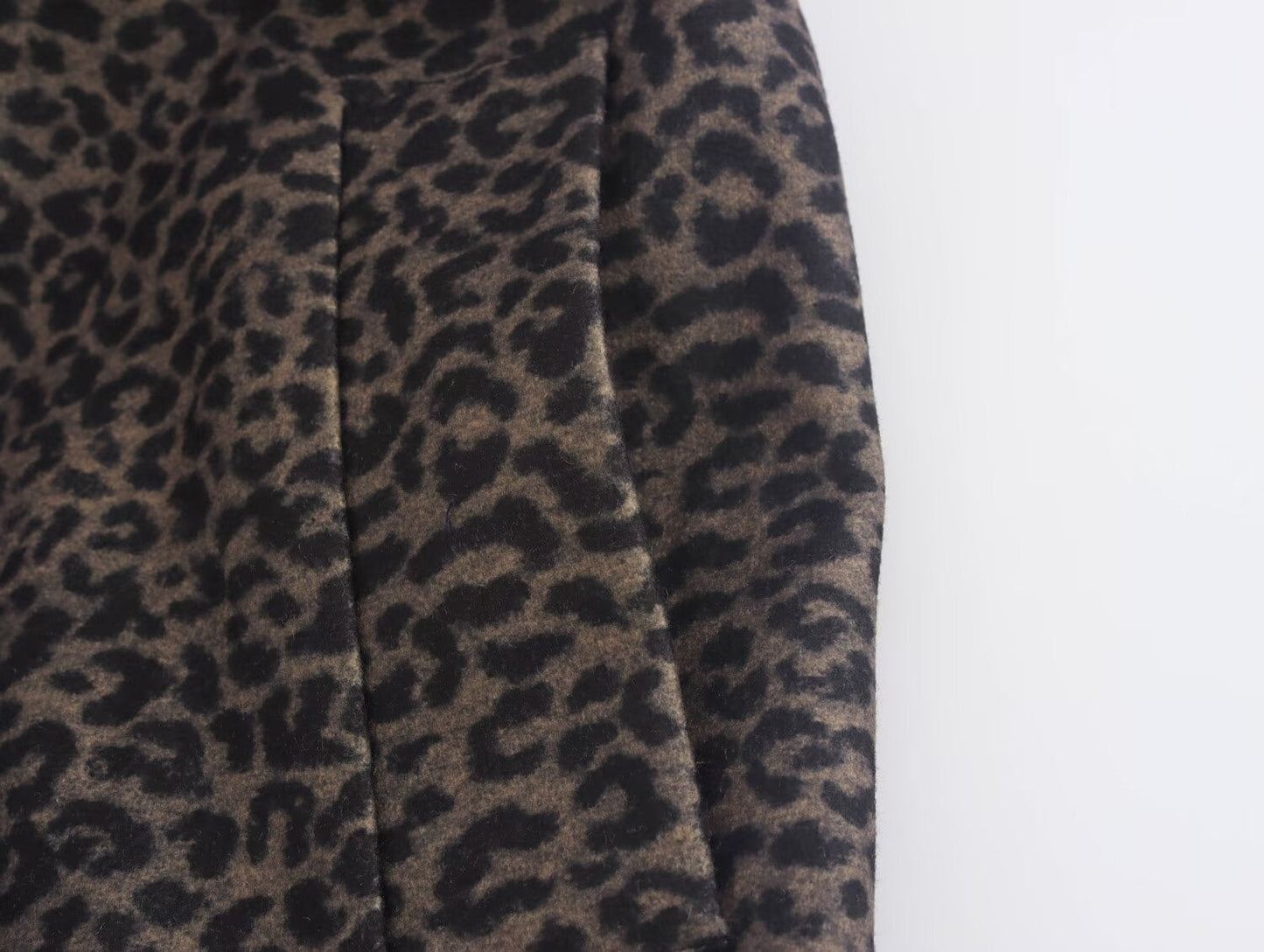 Leopard Print Office Overcoat Jacket