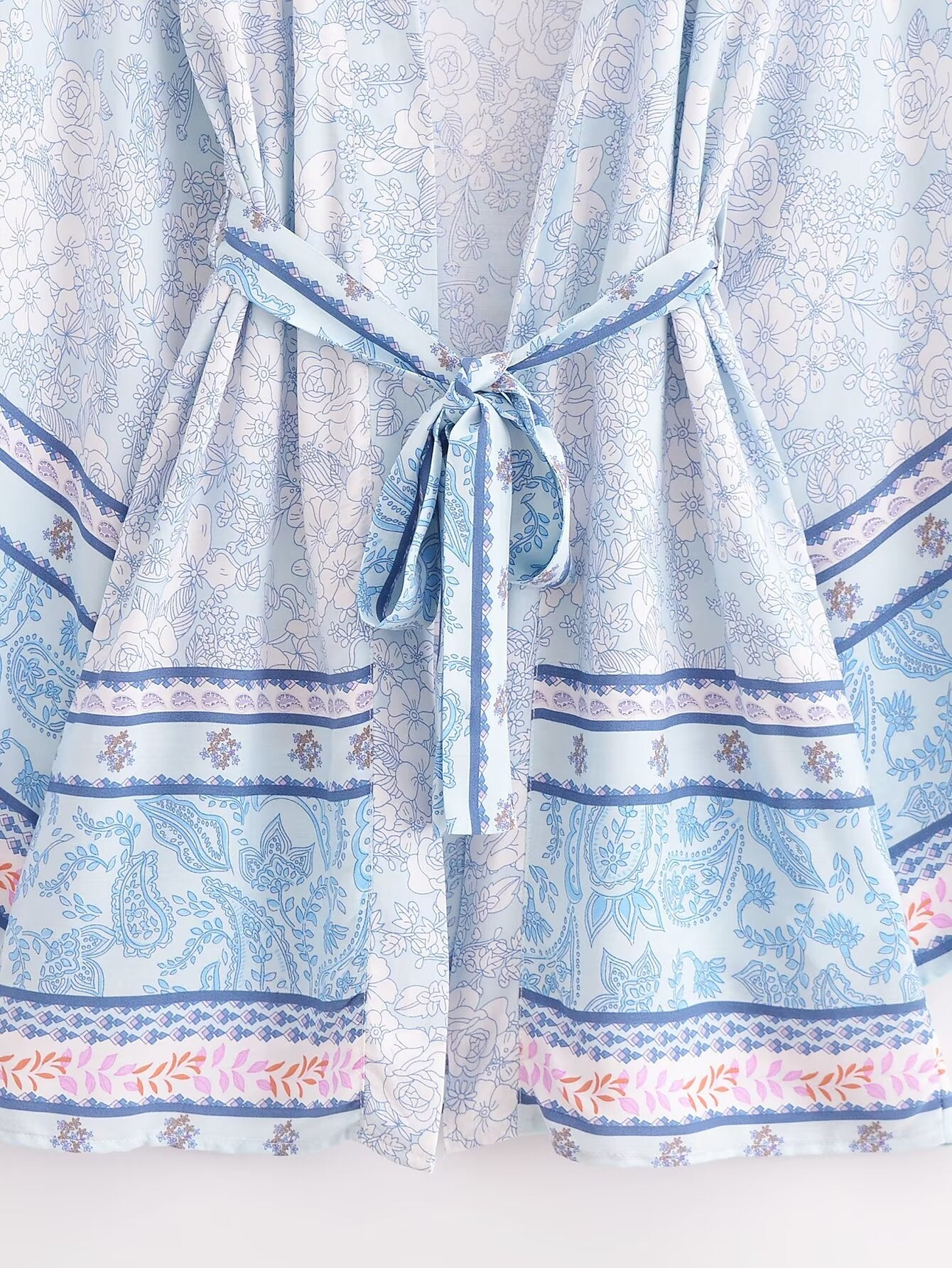 Rayon Printed Loose Kimono Coat