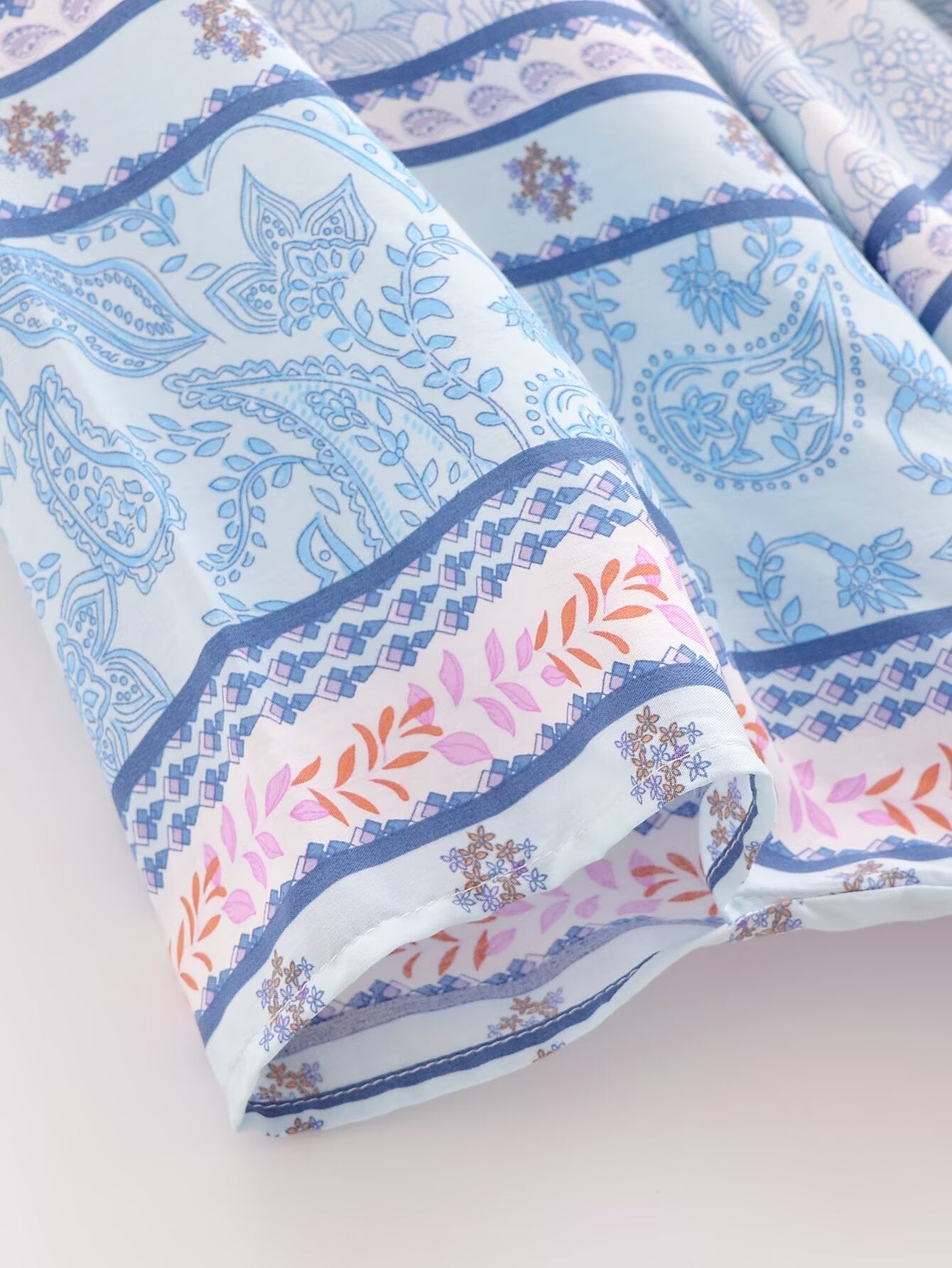 Rayon Printed Loose Kimono Coat