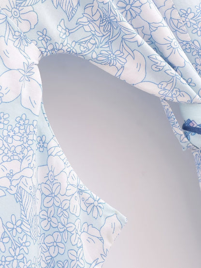 Rayon Printed Loose Kimono Coat