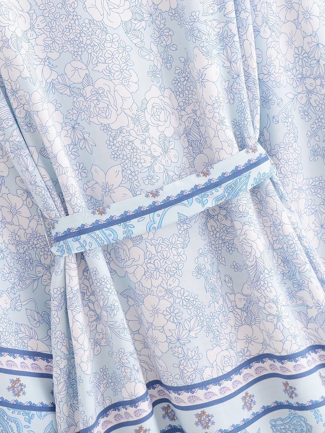 Rayon Printed Loose Kimono Coat