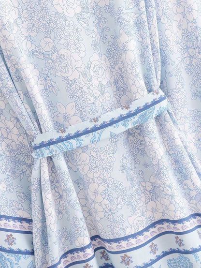 Rayon Printed Loose Kimono Coat