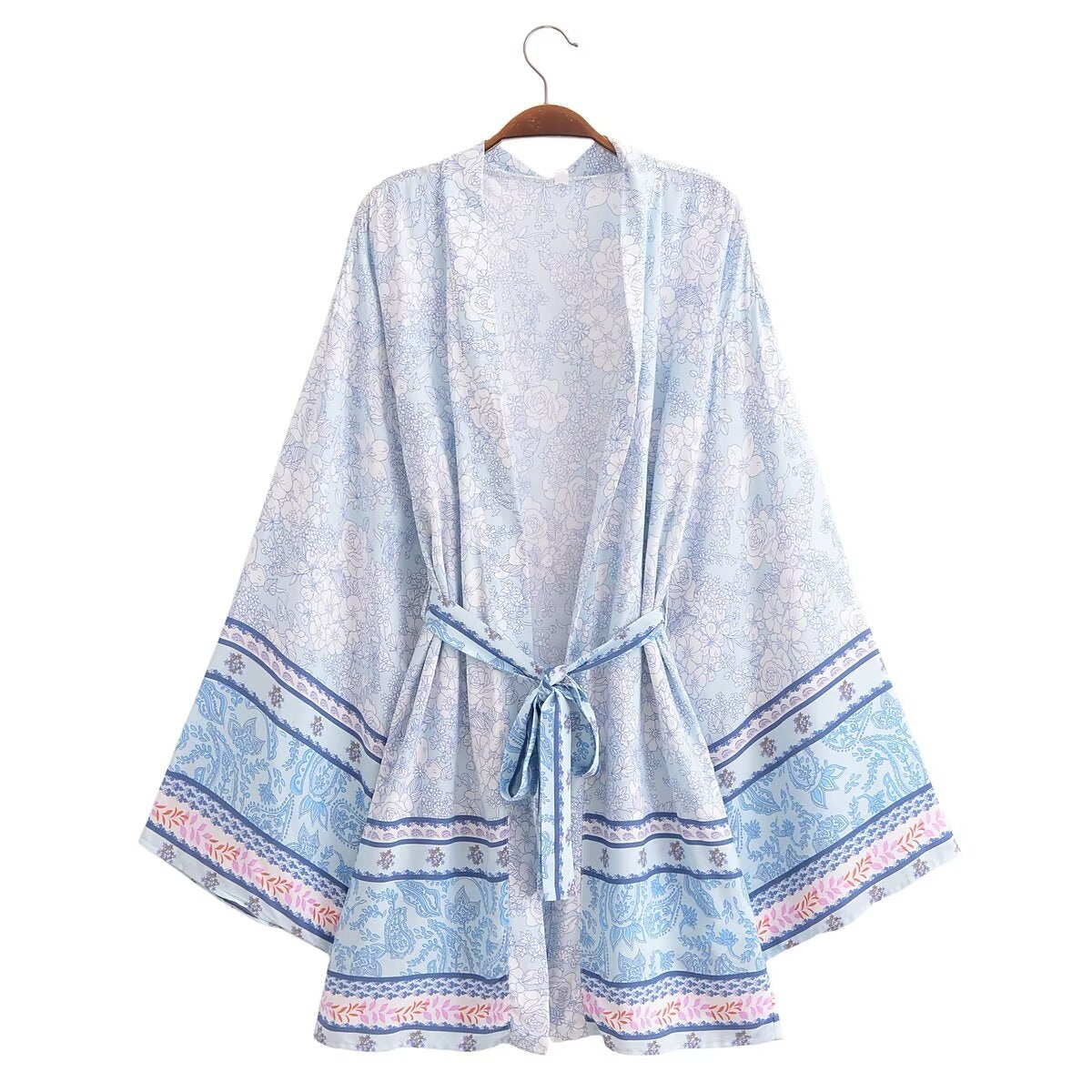 Rayon Printed Loose Kimono Coat