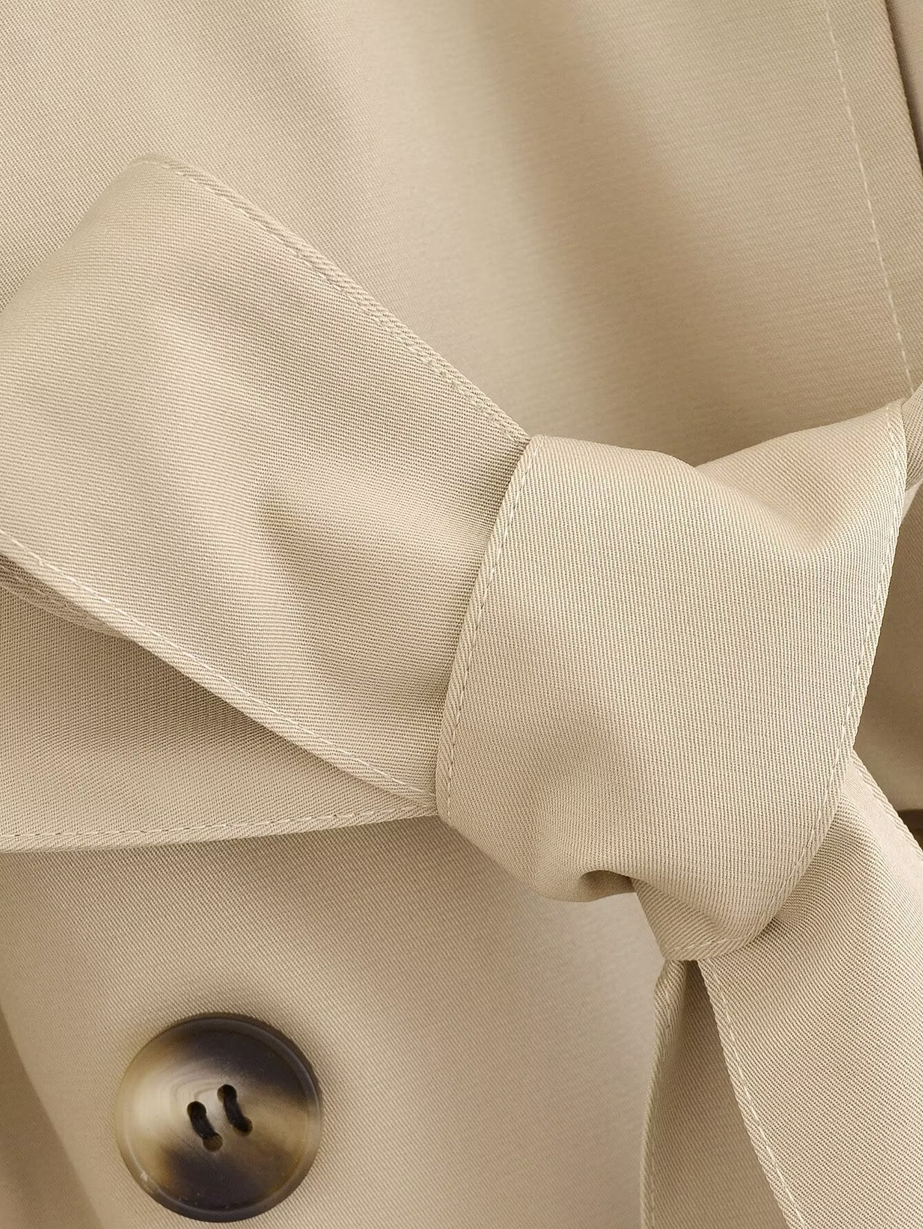 Belted Long Sleeve Trench Coat