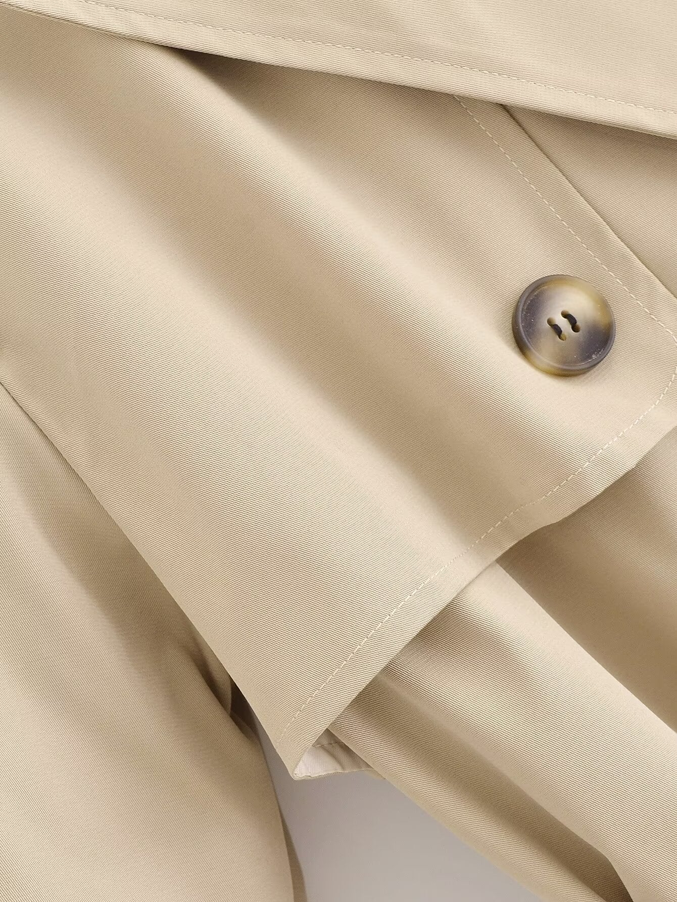 Belted Long Sleeve Trench Coat