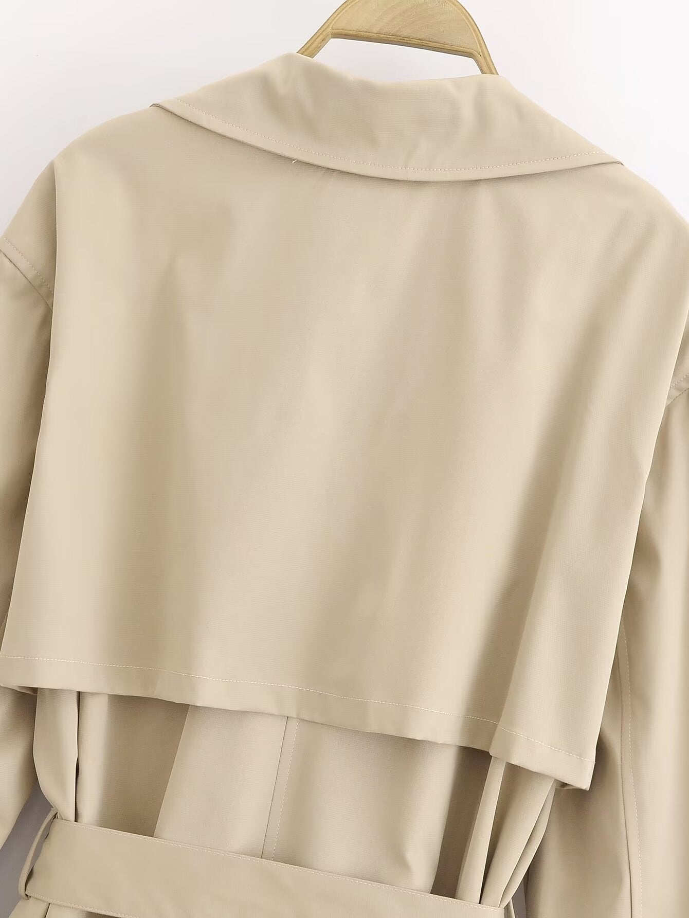 Belted Long Sleeve Trench Coat