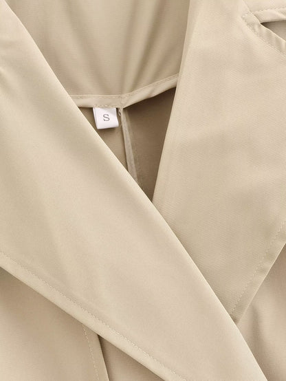 Belted Long Sleeve Trench Coat