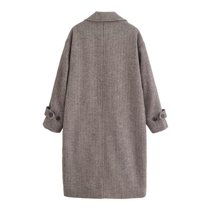 Twill Slimming Mid-Length Coat