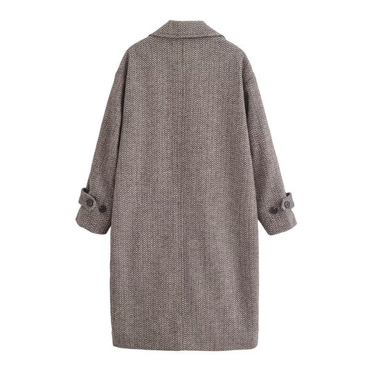Twill Slimming Mid-Length Coat