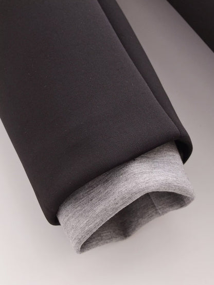 Black Woolen Hooded Overcoat