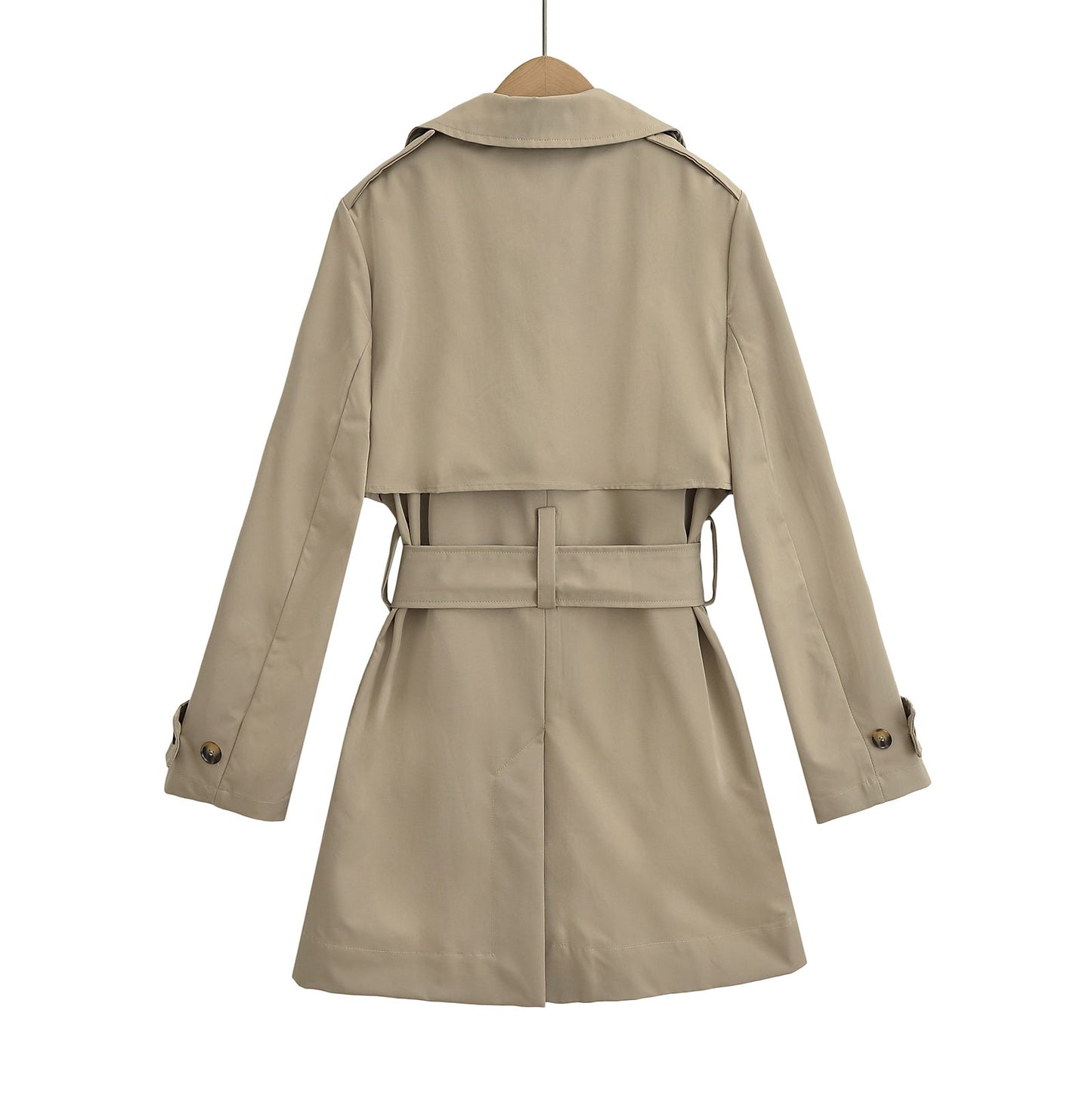 Double Breasted Loose Mid-length Trench Coat