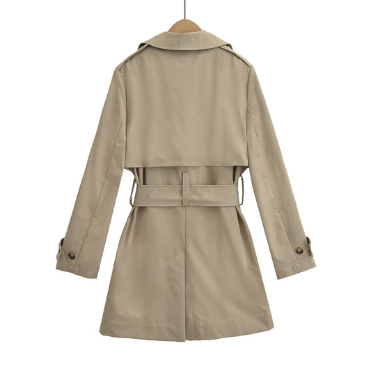 Double Breasted Loose Mid-length Trench Coat