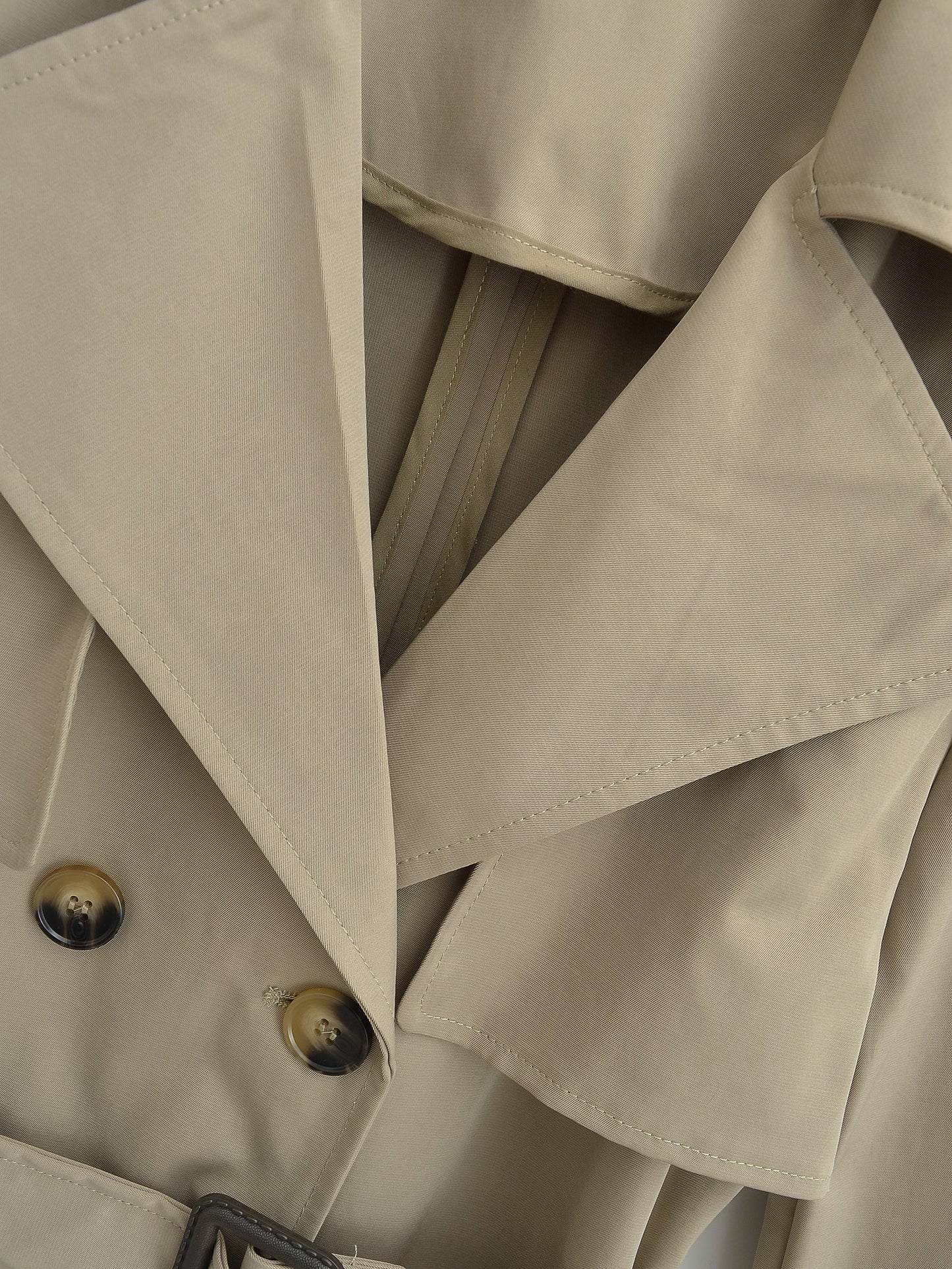 Double Breasted Loose Mid-length Trench Coat