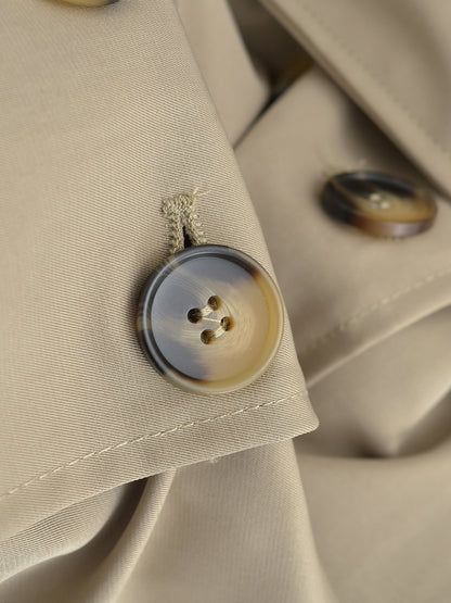 Double Breasted Loose Mid-length Trench Coat