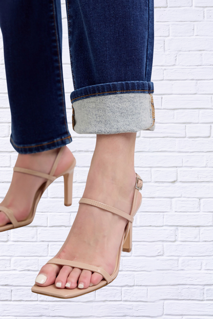 Button Fly Cropped Wide Leg Jeans