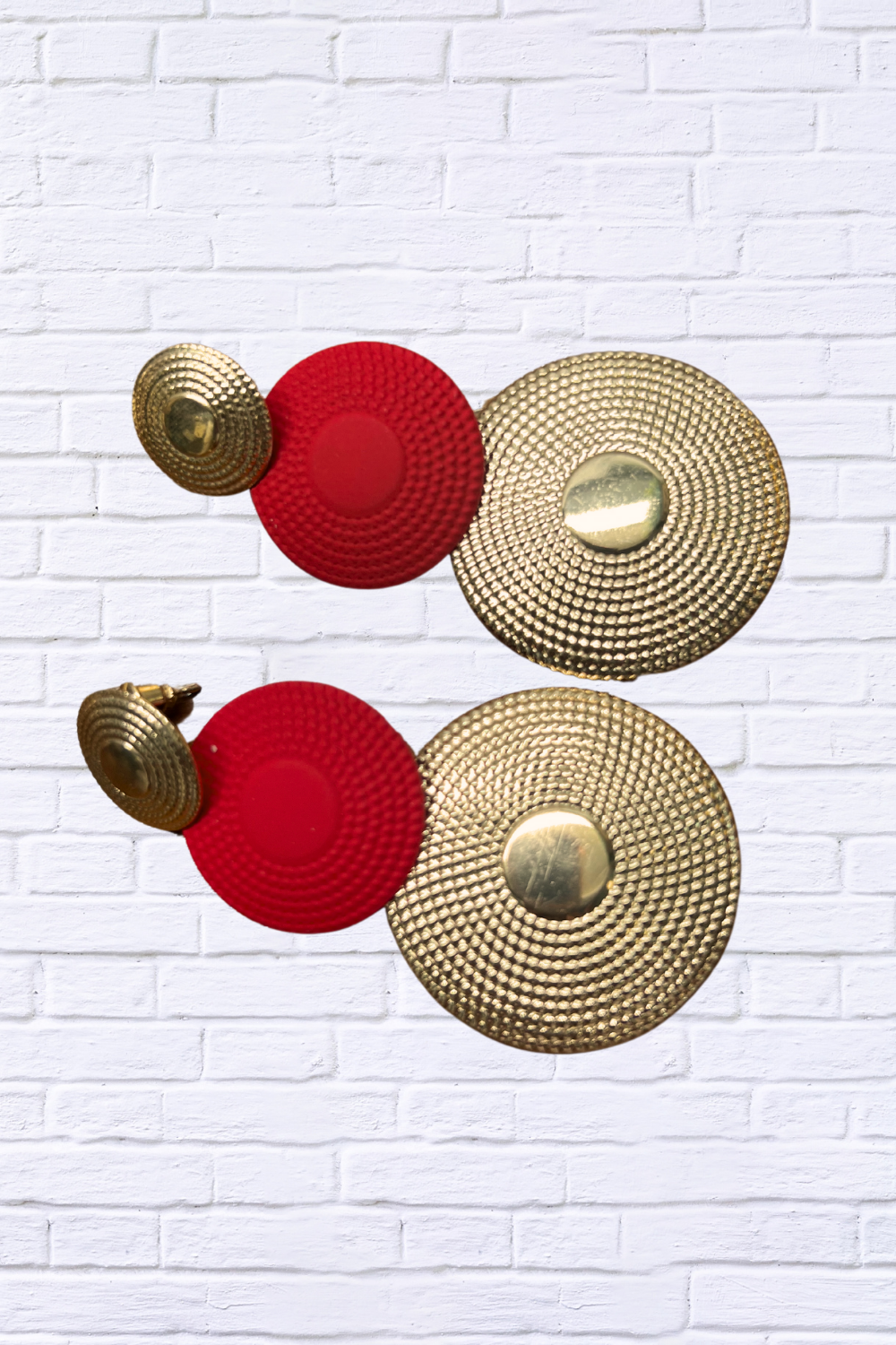 Absolutely Gorgeous Two-Tone Tiered Round Drop Earrings