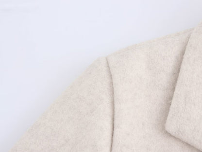 Button Decoration Soft Overcoat Jacket