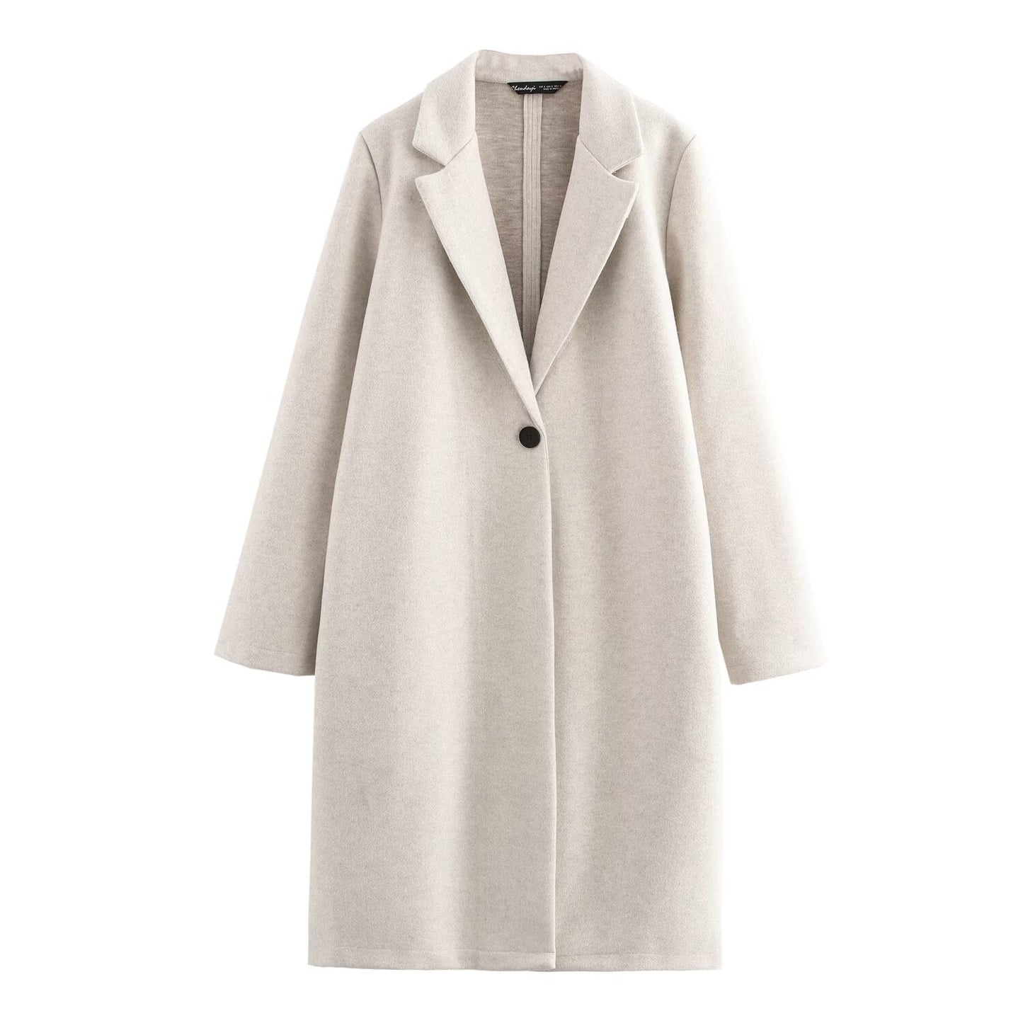 Button Decoration Soft Overcoat Jacket