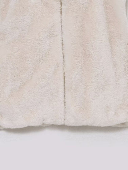 Faux Fur Hooded Vest Top