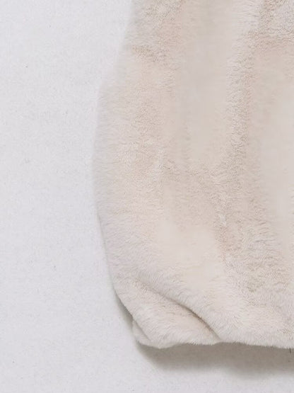 Faux Fur Hooded Vest Top