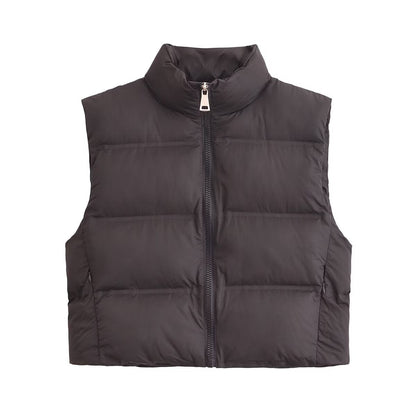 Cotton Padded Zipper Vest