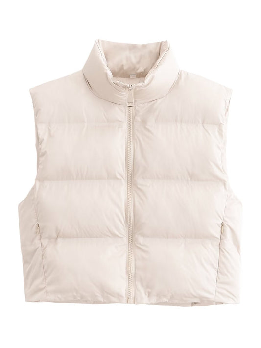 Cotton Padded Zipper Vest