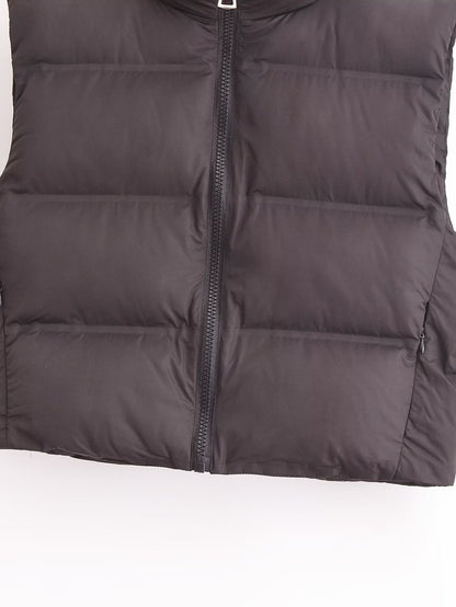 Cotton Padded Zipper Vest