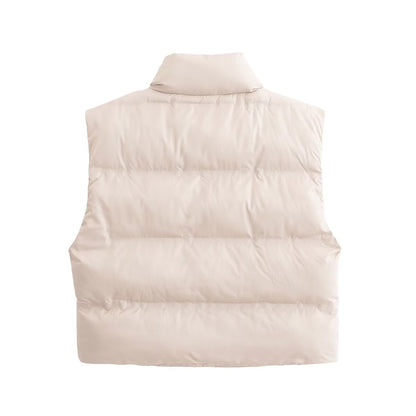 Cotton Padded Zipper Vest