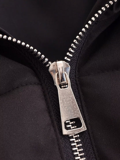 Thread-Decorated Long-Sleeve Padded Jacket