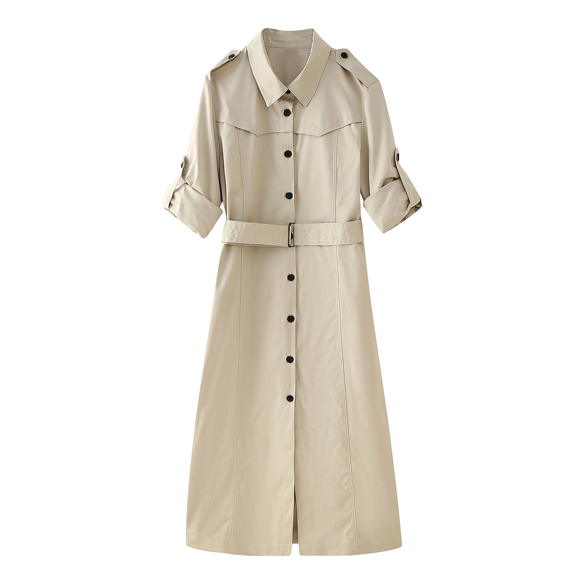 Trench Waistband Dress Coat