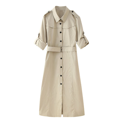 Trench Waistband Dress Coat