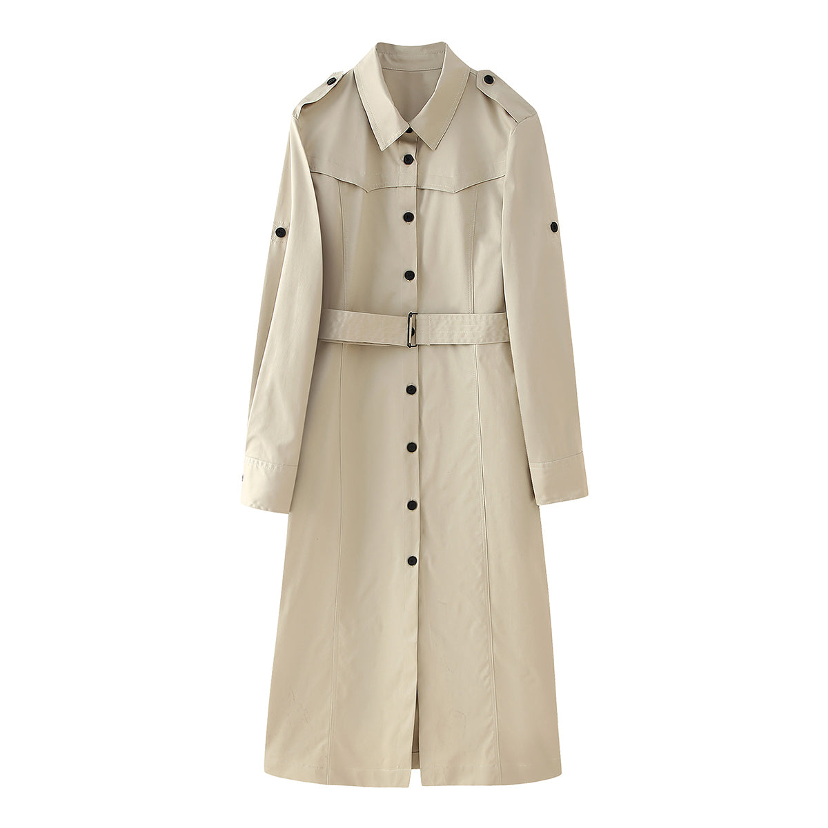 Trench Waistband Dress Coat