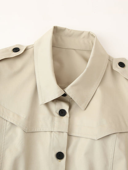 Trench Waistband Dress Coat