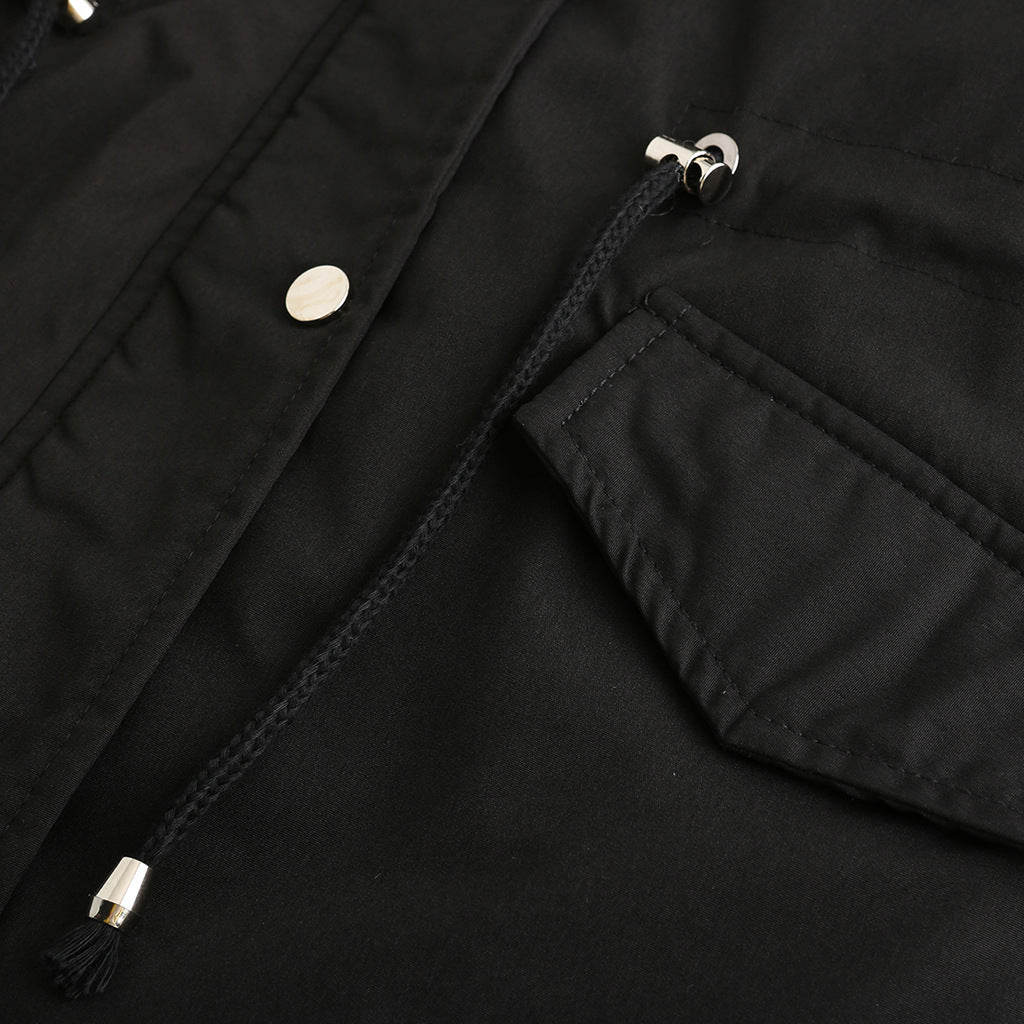 Fur Collar Fleece Cotton-Padded Parkas