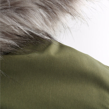 Fur Collar Fleece Cotton-Padded Parkas