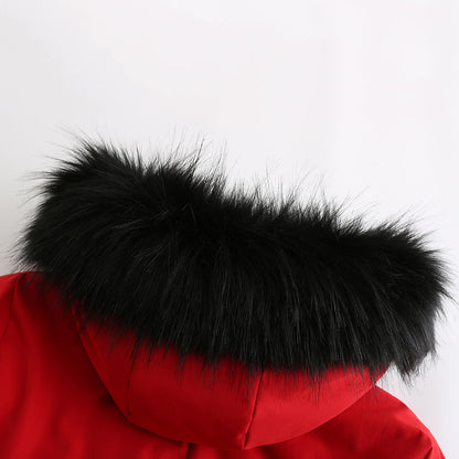 Fur Collar Fleece Cotton-Padded Parkas