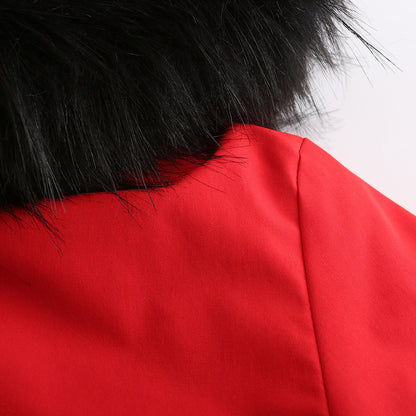 Fur Collar Fleece Cotton-Padded Parkas