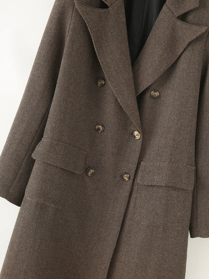 Herringbone Long Coat