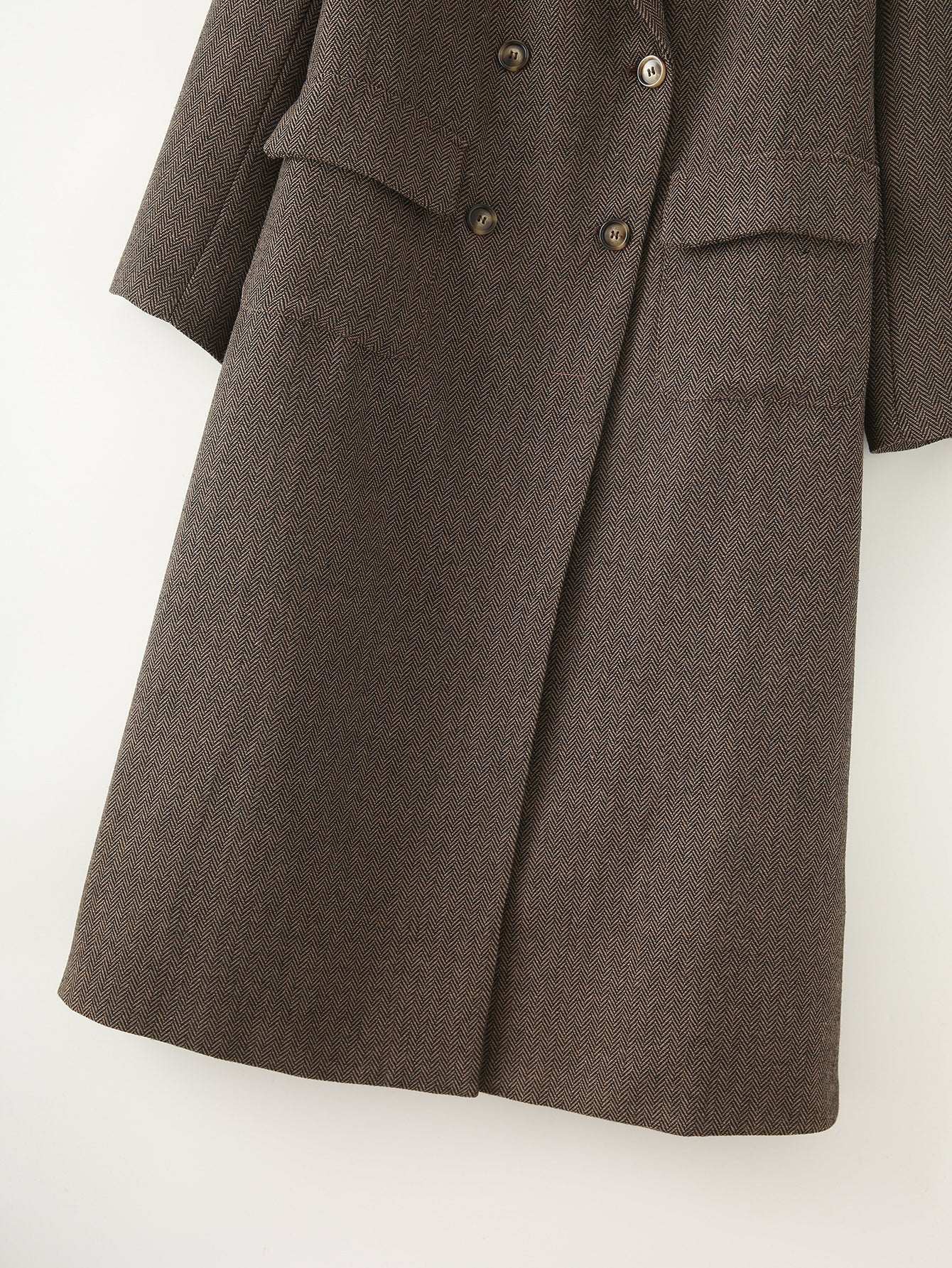 Herringbone Long Coat