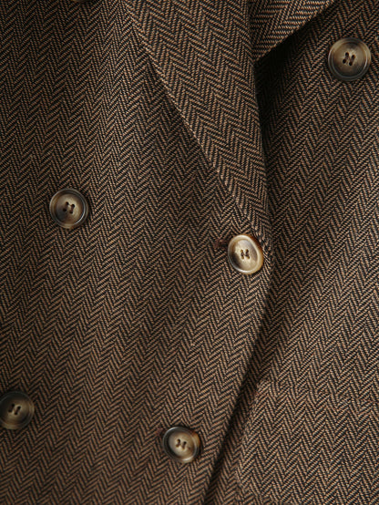 Herringbone Long Coat
