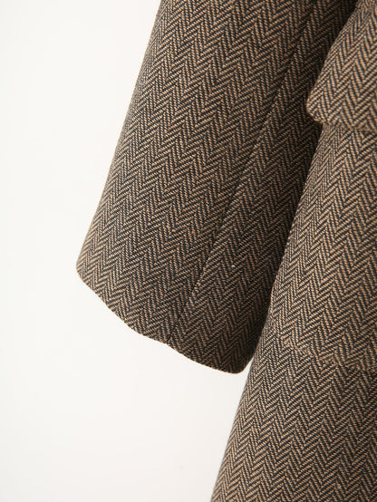 Herringbone Long Coat