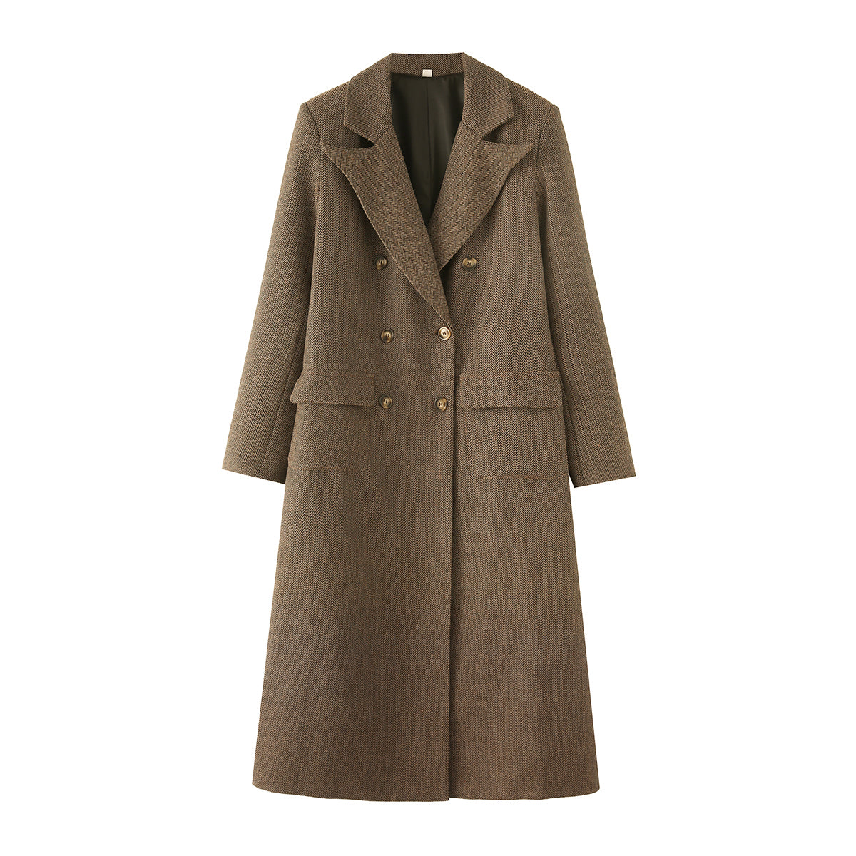 Herringbone Long Coat