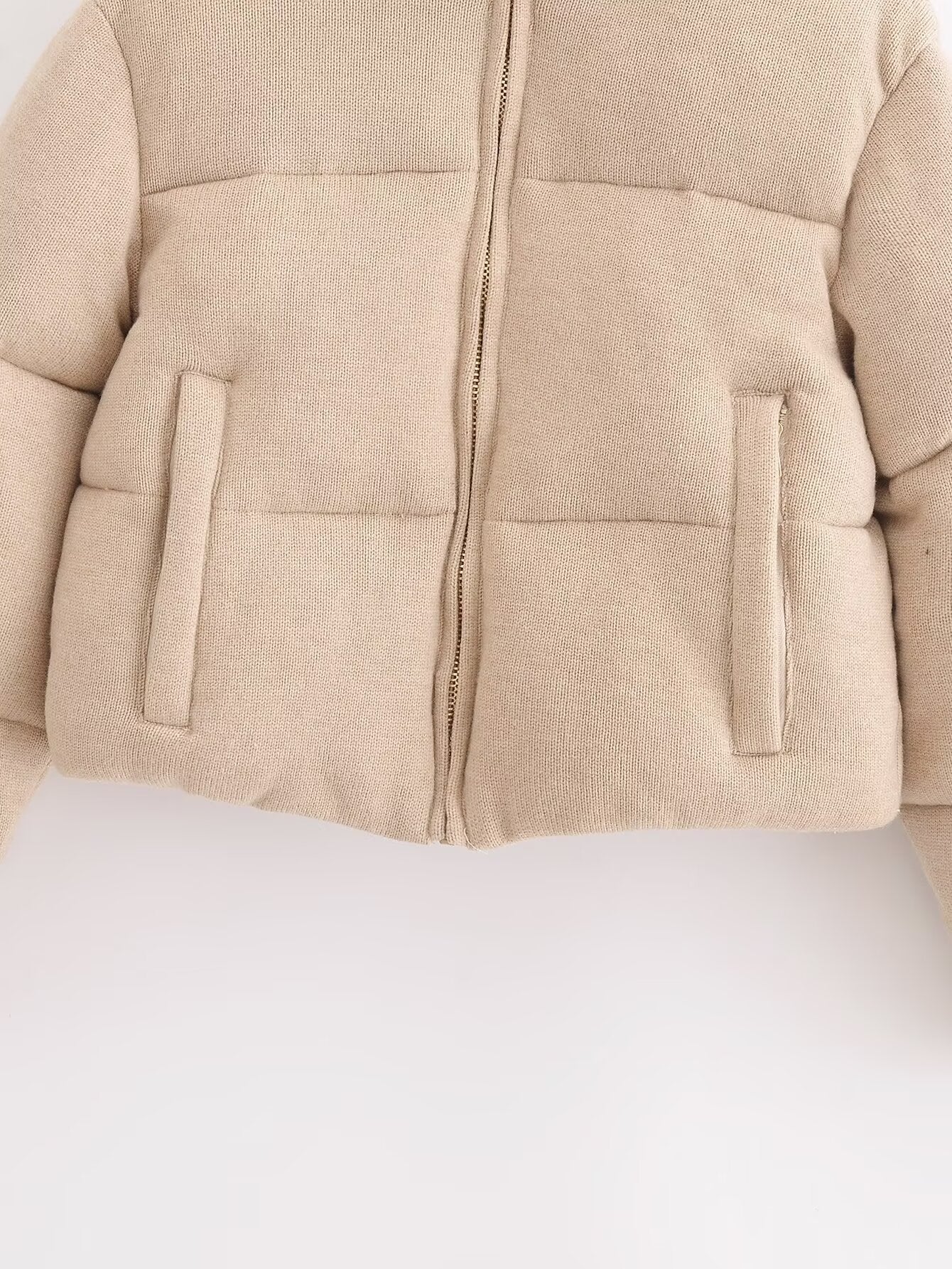 Stand-Collar Short Warm Cotton Jacket