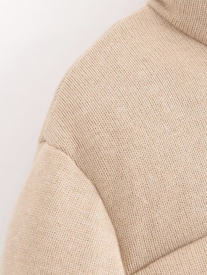 Stand-Collar Short Warm Cotton Jacket