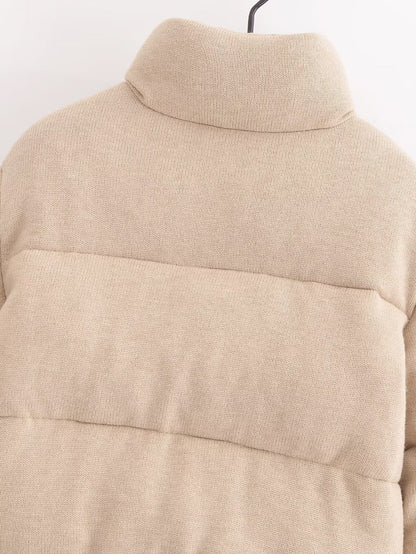 Stand-Collar Short Warm Cotton Jacket