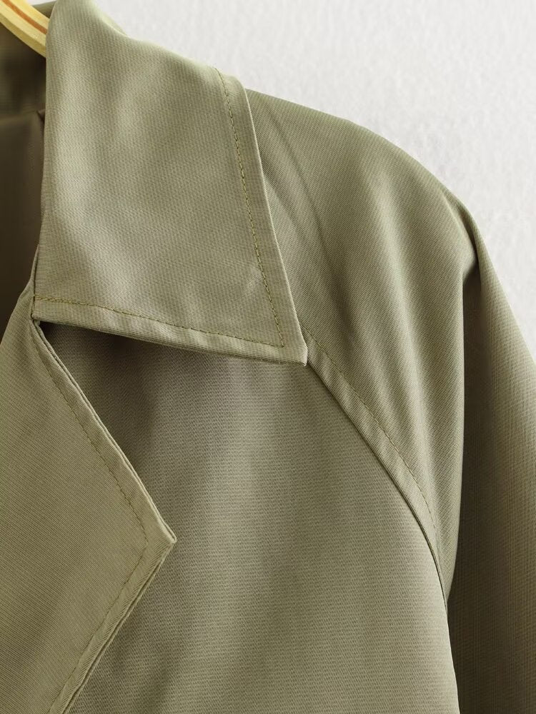 Collared Double Breasted Casual Jacket